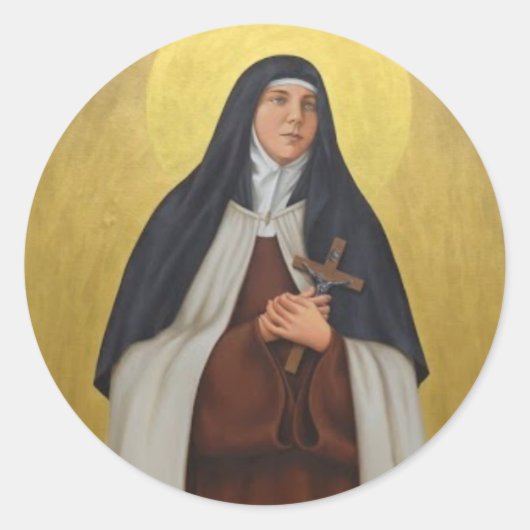 St. Teresa van de Andes Carmelite Saint Ronde Sticker (Voorkant)