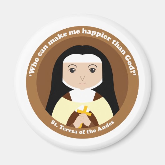 St. Teresa van de Andes Magneet (Voorkant)