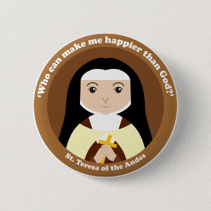 St. Teresa van de Andes Ronde Button 5,7 Cm