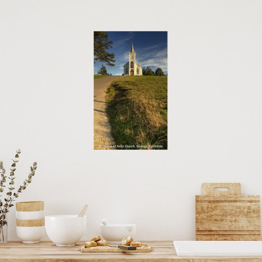 St. Teresa van de Avila Church, Bodega, Californië Poster (Keuken)
