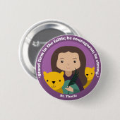 St. Thecla Ronde Button 5,7 Cm (Voorkant /achterkant)