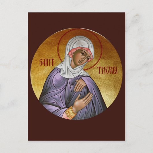 St. Thekla Prayer Card Briefkaart (Voorkant)