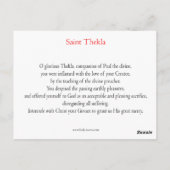 St. Thekla Prayer Card Briefkaart (Achterkant)