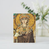 St. Theodora Byzantijns Mozaïek Orthodox Icoon Briefkaart (Staand voorkant)