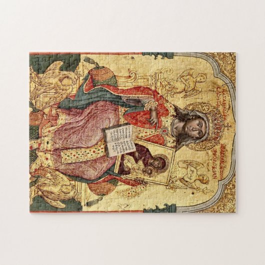 St. Theodora met een scepter en icoon van de maagd Legpuzzel (Horizontaal)