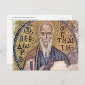 St. Theodore de Studiet Byzantijnse Mozaïek Icoon Briefkaart (Voorkant / Achterkant)