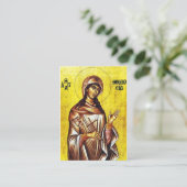 St. Theodosia of Tyre Orthodox Prayer Card         Plaatskaartje (Staand voorkant)