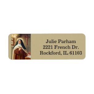 St. Theresa Teresa van Avila Etiket