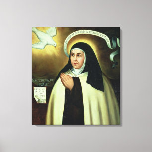 St. Theresa van Avila 1570 Canvas Afdruk
