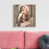 St. Therese Baby Jesus Manger Pink Roses Canvas Afdruk (Insitu (Woonkamer))