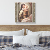St. Therese Baby Jesus Manger Pink Roses Canvas Afdruk (Insitu (Slaapkamer))