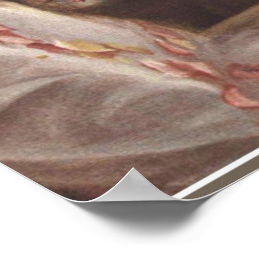 St. Therese Baby Jesus Manger Rozen Poster (Hoek)