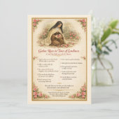St. Therese Bezinningsgebed Rozen (Staand voorkant)