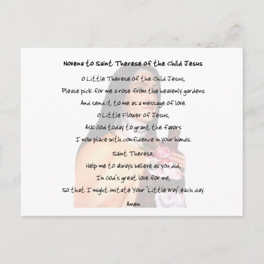 St Therese Briefkaart (Voorkant)