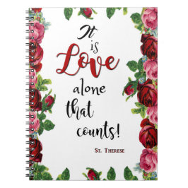 St. Therese Citaat Rozen Liefde Notitieboek