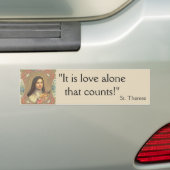 St. Therese Crucifix Nun Little FLower Bumpersticker (Op auto)