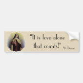 St. Therese Crucifix Nun Little FLower Bumpersticker (Voorkant)