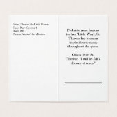 St. Therese de Kleine Bloem Kaart (Binnenkant ongevouwen)