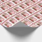 St. Therese de Kleine Bloem met rode rozen harten Cadeaupapier (Hoek)