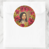 St. Therese de Kleine Bloem poinsettia Ronde Sticker (Tas)