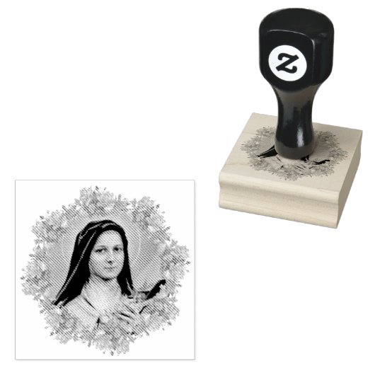 St. Therese de Kleine Bloem Rubberstempel (Gestempeld)
