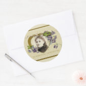 St. Therese de kleine bloemenviooltjes Ronde Sticker (Envelop)