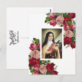 St. Therese de Kleine Roze Rozen Briefkaart (Voorkant / Achterkant)