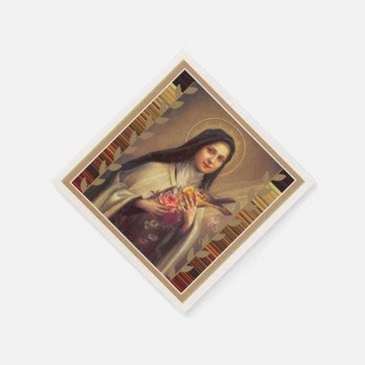 St. Therese de Kleine Roze Rozen Servetten (Hoek)