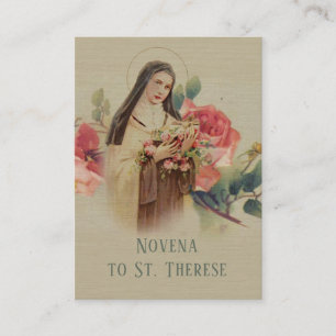 St. Therese de Little Flower Novena-kaarten Visitekaartje