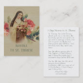 St. Therese de Little Flower Novena-kaarten Visitekaartje (Voorkant / Achterkant)