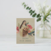 St. Therese de Little Flower Novena-kaarten Visitekaartje (Staand voorkant)
