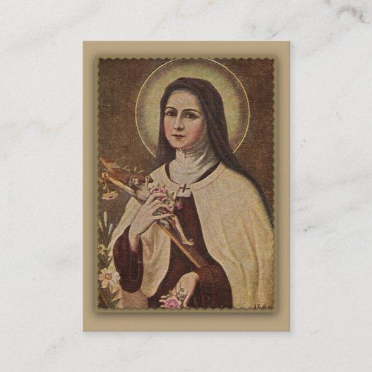 St. Therese de Little Flower Novena-kaarten Visitekaartje (Voorkant)
