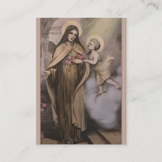  St. Therese de Little Flower Novena-kaarten Visitekaartje (Voorkant)