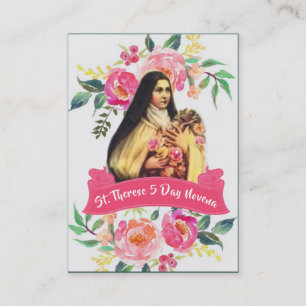 St. Therese de Little Flower Novena-kaarten Visitekaartje