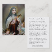  St. Therese de Little Flower Novena/Rozen Visitekaartje (Voorkant / Achterkant)