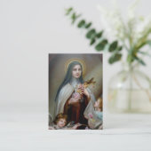  St. Therese de Little Flower Novena/Rozen Visitekaartje (Staand voorkant)