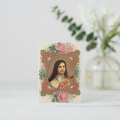  St. Therese de Little Flower Novena/Rozen Visitekaartje (Staand voorkant)
