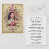  St. Therese de Little Flower Prayer Visitekaartje (Voorkant / Achterkant)