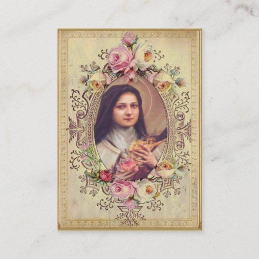 St. Therese de Little Flower Prayer Visitekaartje (Voorkant)