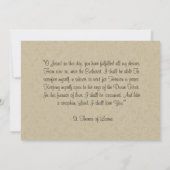 St. Therese Eerste Heilige Communie Uitnodigingen (Achterkant)