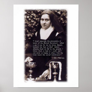 St. Therese en de Heilige Eucharist. Poster