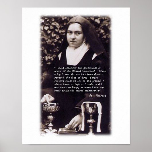 St. Therese en de Heilige Eucharist. Poster (Voorkant)