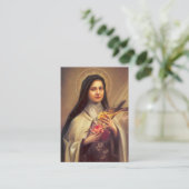 St. Therese en St. Francis de Sales Quote Heilige  Visitekaartje (Staand voorkant)