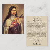 St. Therese en St. Francis de Sales Quote Heilige  Visitekaartje (Voorkant / Achterkant)