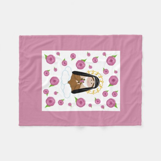 St. Therese Fleece Baby Blanket (Voorkant (Horizontaal))