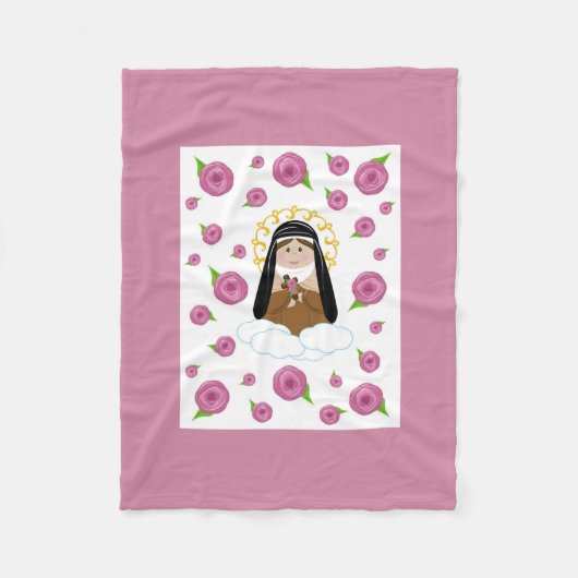 St. Therese Fleece Baby Blanket Deken (Voorkant)