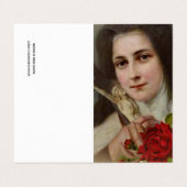 St. Therese Funeral Prayer Memorial Heilige Kaart Visitekaartje (Buitenkant ongevouwen)