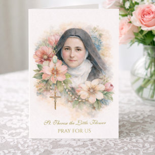 St. Thérèse Heilige Rozenkrans “Alles is Genade” Kaart