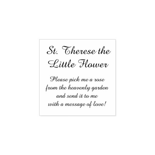 St. Therese het Kleine Bloemgebed Rubberstempel (Afrduk)