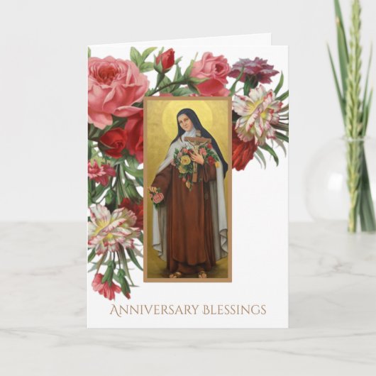 St. Therese het Kleine Jubileum van de Bloem Kaart (Voorkant)